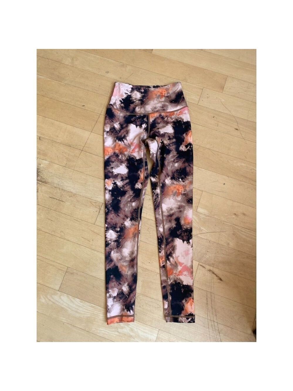 ZELLA Womens "Live In" High Waist Ankle Leggings Sz XXS Brown Agate Print